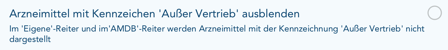 Arzneimittel außer Vertrieb