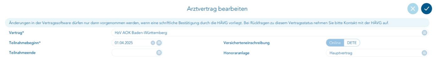 Arztvertrag online