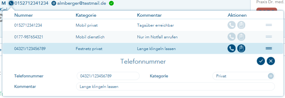 Bearbeiten im Patientenkopf