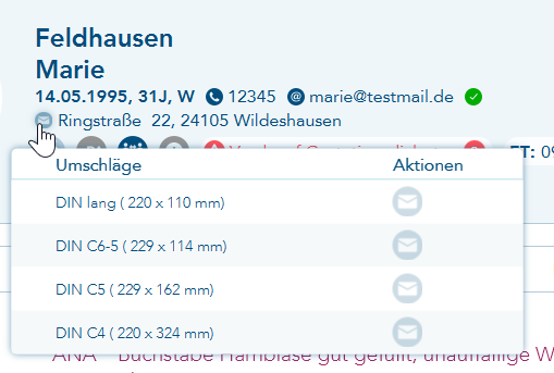 Briefumschlagformate