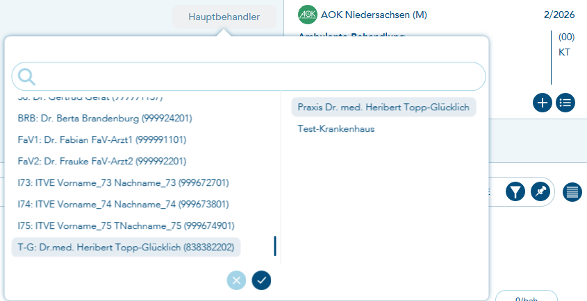 Arzt auswählen