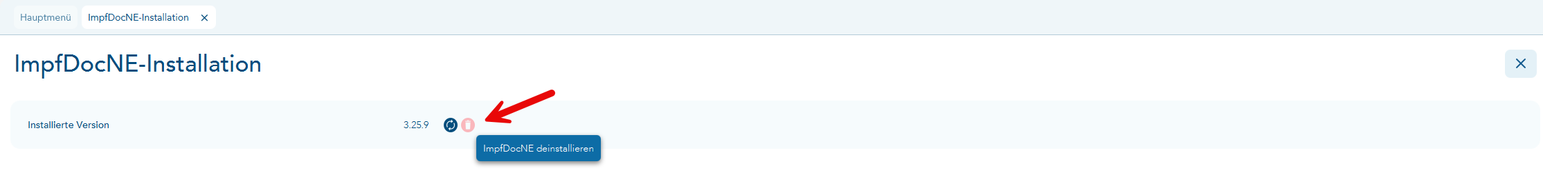 Impfdoc installierte Version