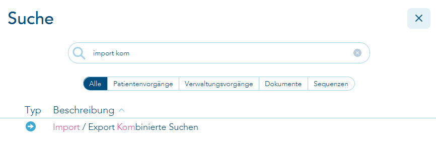 Suche nach import kom