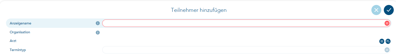 Teilnehmer hinzufügen unter Teilnehmer verwalten