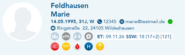 grünes Häkchen hinter der Email