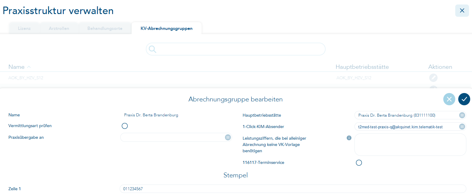 1-Click-KIM-Absender in Praxiststruktur
