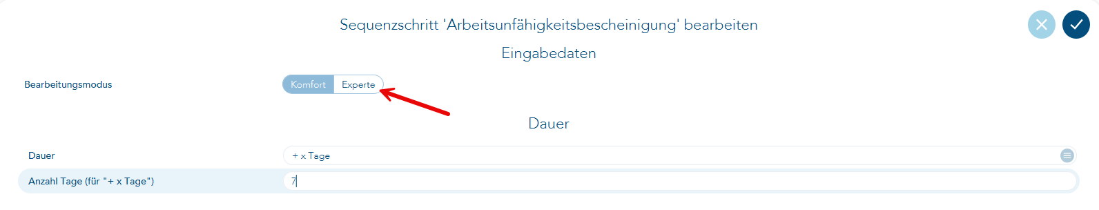 Expertenmodus aktivieren