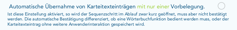 Sequenzen automatisch ausführen bei nur einer einzigen Vorbelegung