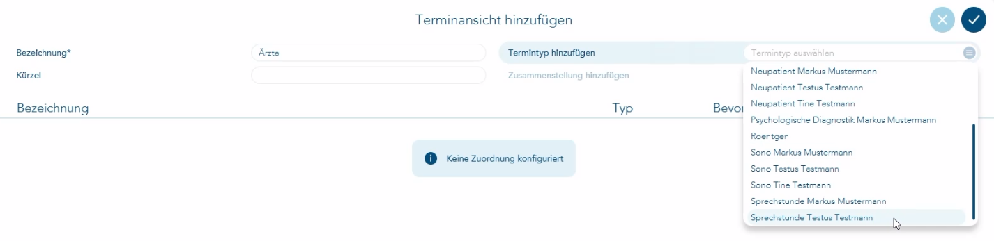 Termintyp hinzufügen
