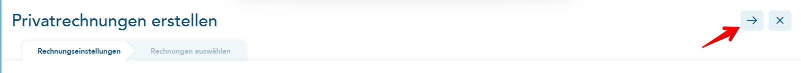 Vorgangsaktion Rechnungen erstellen