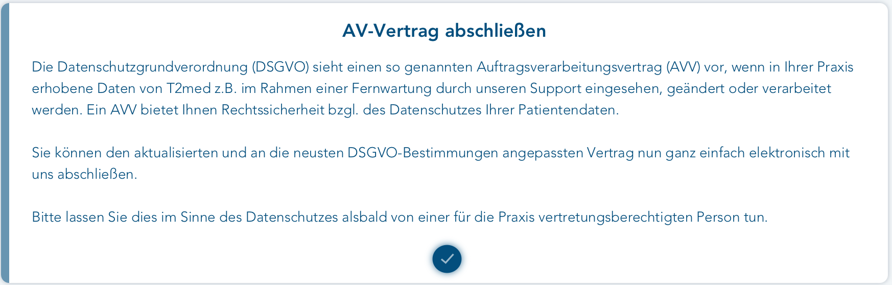 Hinweis AVV fehlt