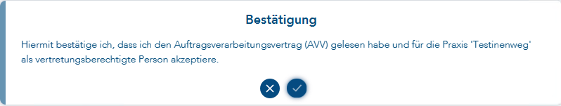 Lesebestätigung für Vertrag