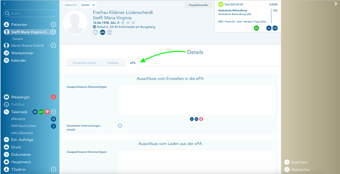 Zugriff auf die ePA und Öffnen der ePA Ihre Online Hilfe von T2med