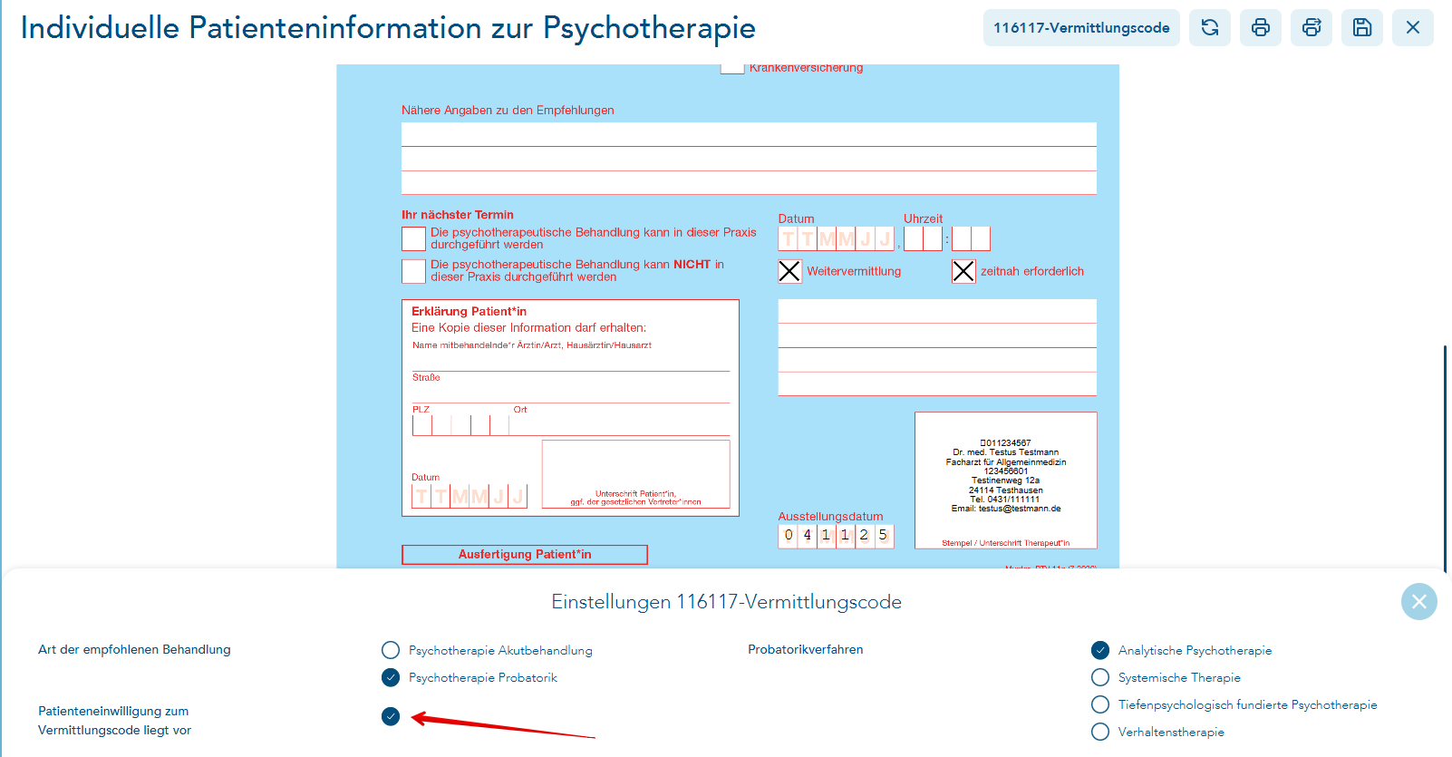 PTV 11 Pflichtfelder