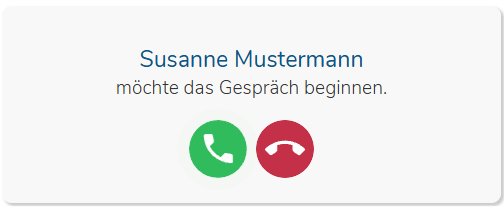 Susanne Mustermann möchte das Gespräch beginnen