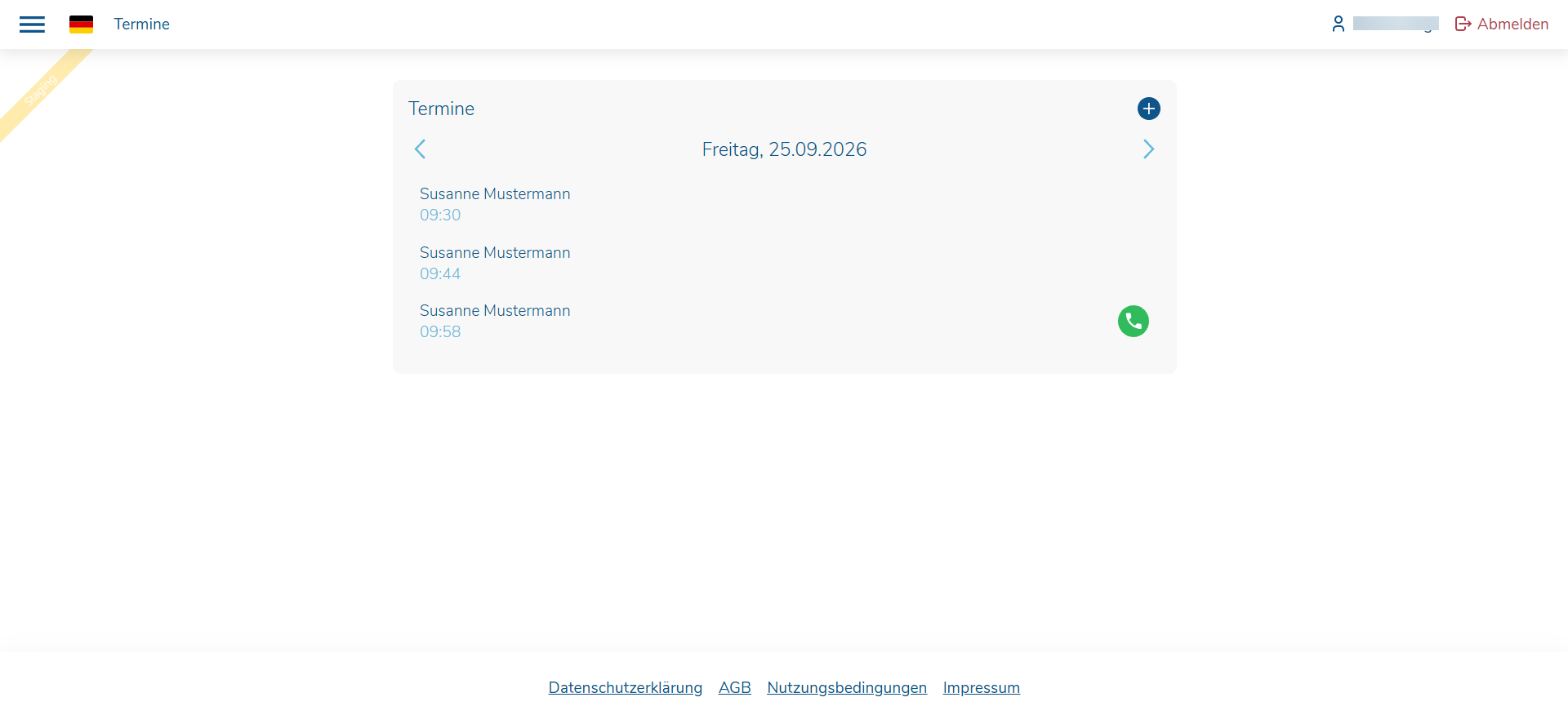 Termine des Patienten