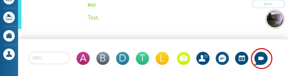 Symbol auf dem iPad für Videosüprechstunde