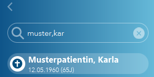 Kreuz statt Patientenfoto