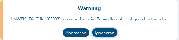 Warnhinweis bei Verletzung der Anzahl-Bedingung