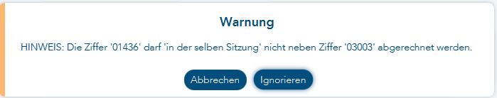 Warnhinweis bei nicht Beachtung der Ausschlüsse
