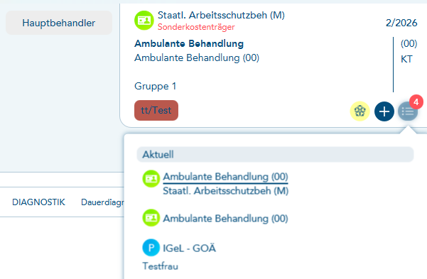 Anzeige Sonderkostenträger