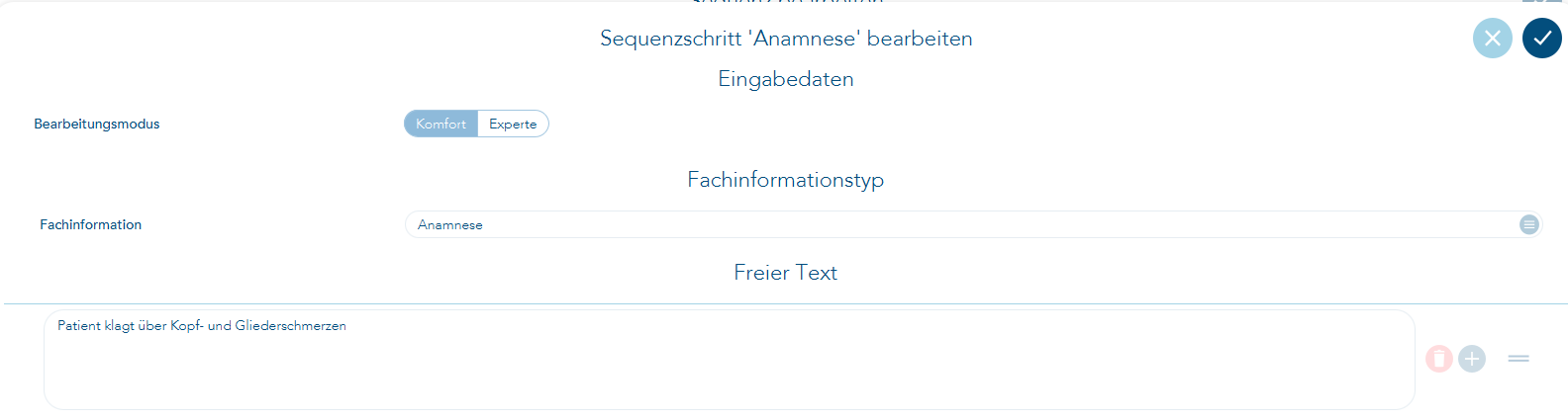 Sequenzschritt Anamnese