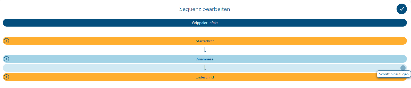 weiteren Sequenzschritt hinzufügen