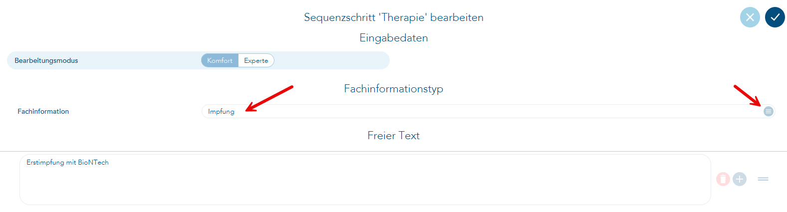 Fachinformationstyp Impfung setzen