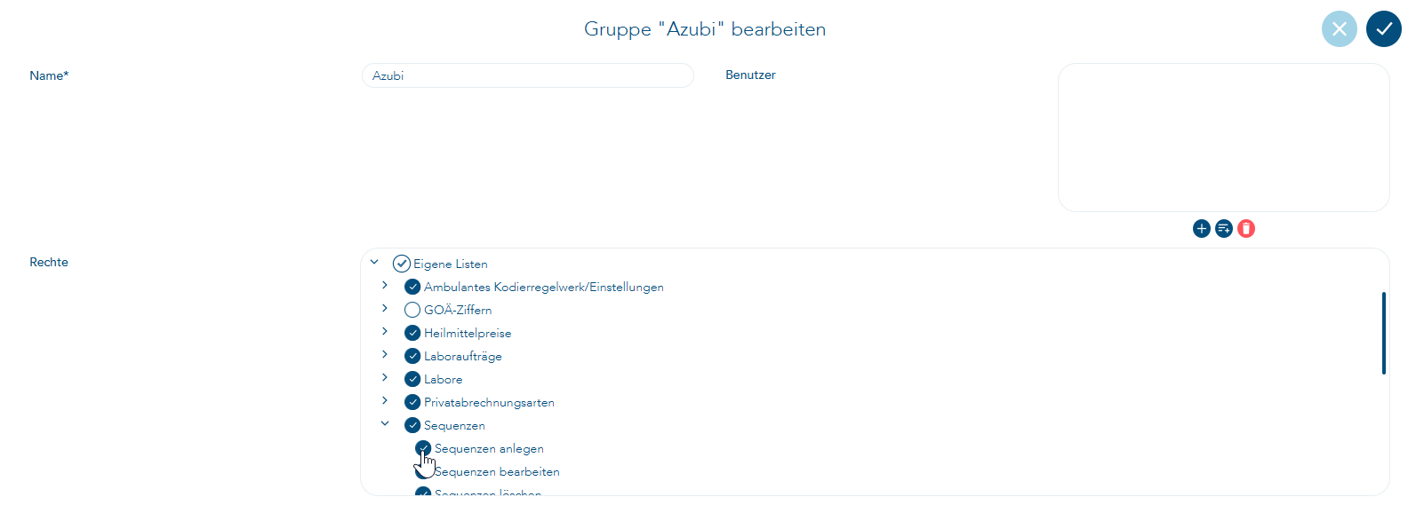 Benutzerrecht entziehen