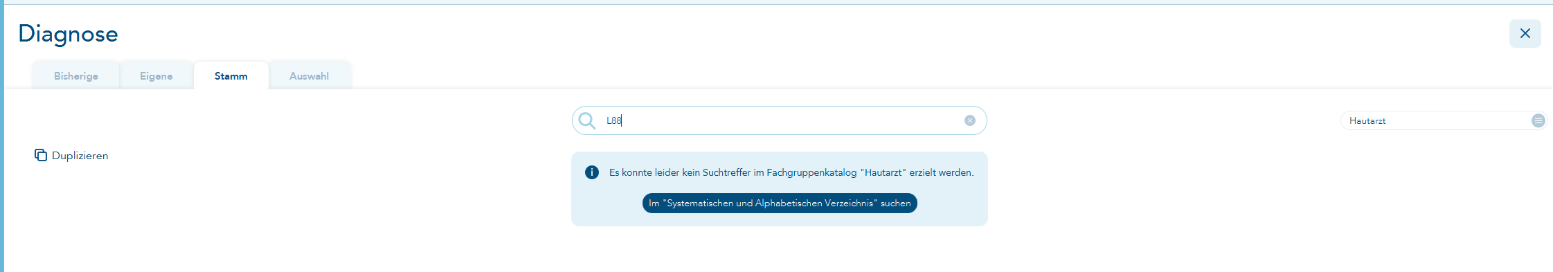 gesamten Stamm wechseln