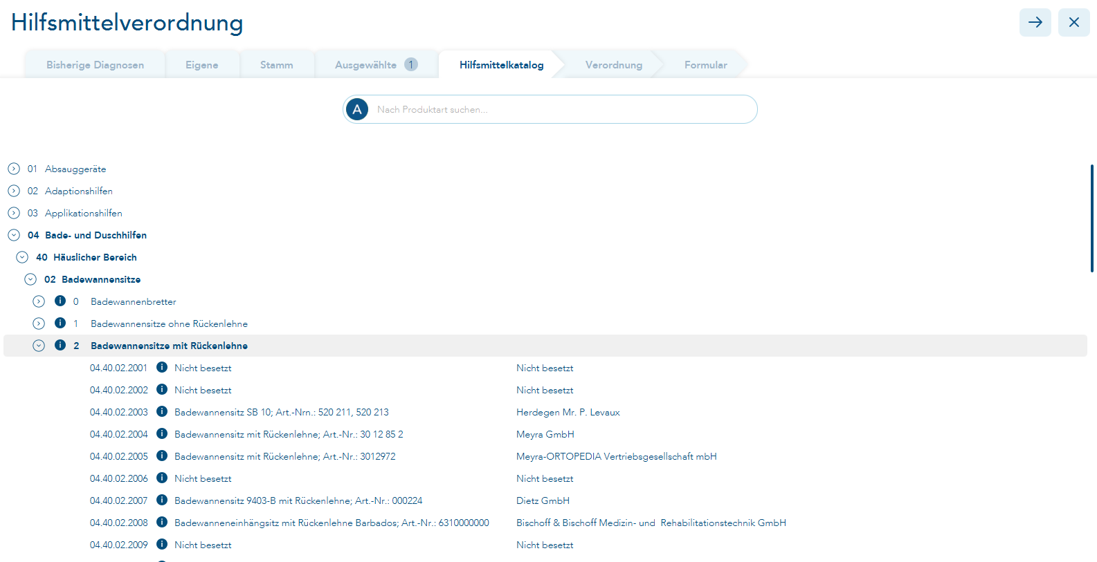 Hilfsmittelkatalog