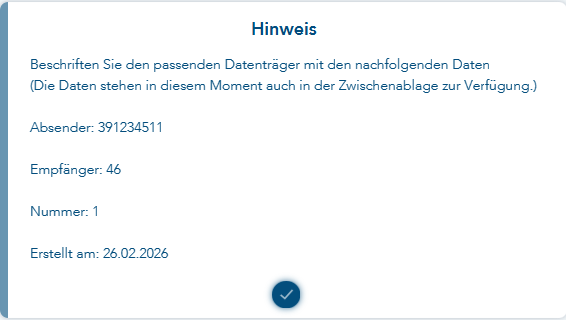 Hinweis Datenträger beschriften