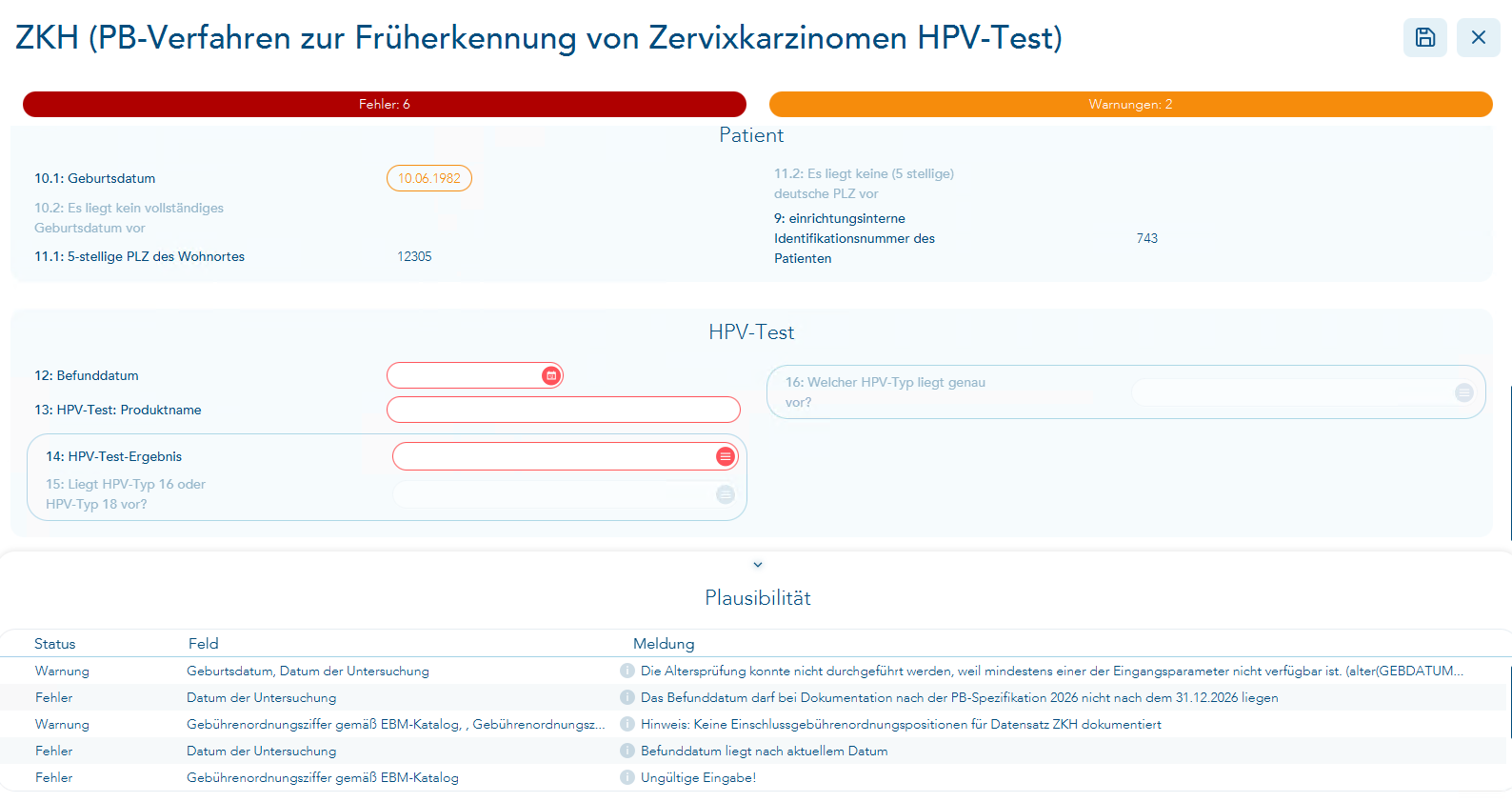 Ansicht PB-Verfahren zur Früherkennung von Zervixkarzinomen