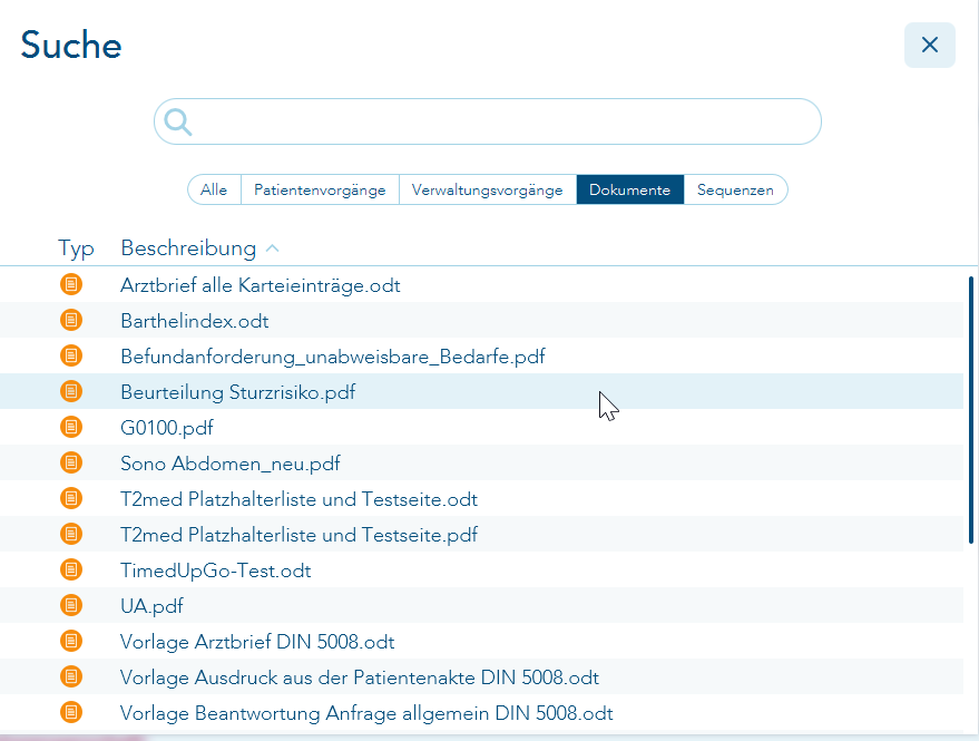 Suche nach Dokumenten