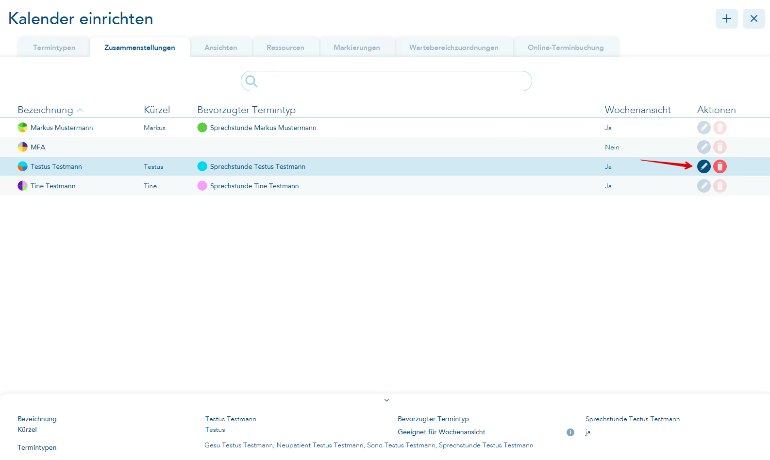 Termintypzusammenstellung