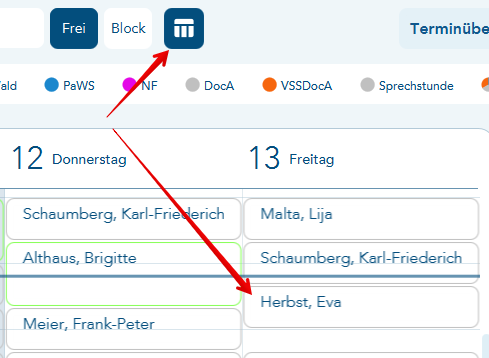 Button Überbelegung aktivieren
