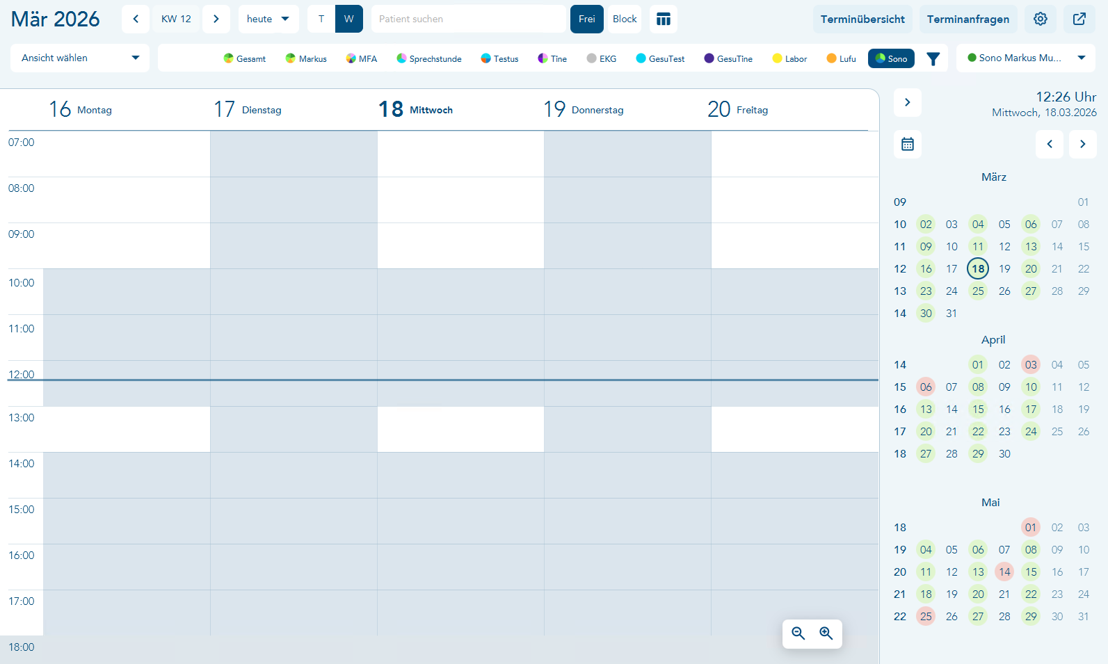 Anzeige wann Sono verfügbar ist