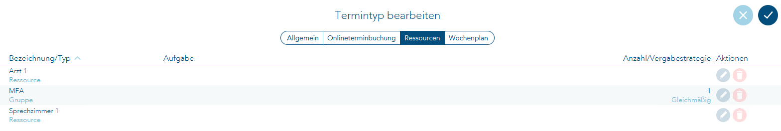 Ressourcen des Termintyps