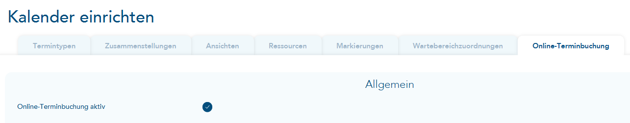 Online-Terminbuchung aktivieren