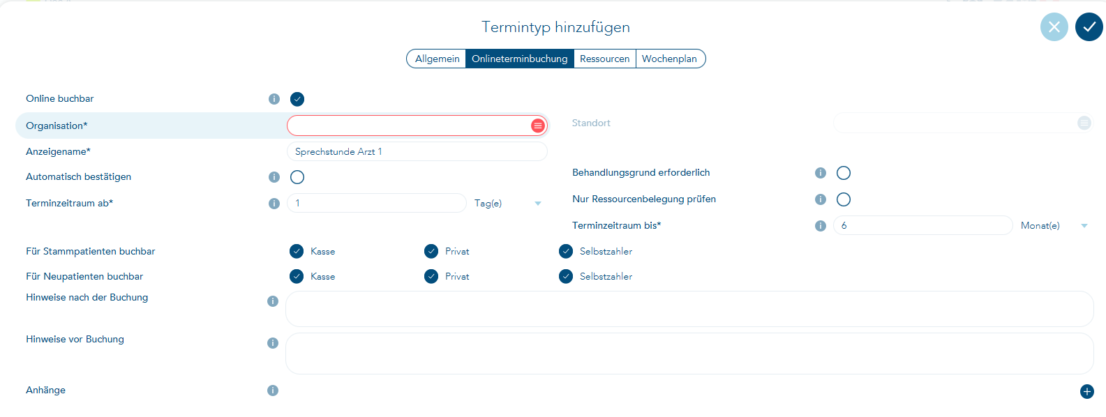 Reiter Onlineterminbuchung