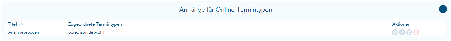 Anhänge für Online-Termintypen