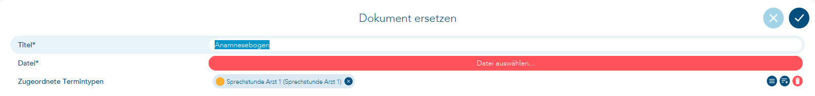 Dokument ersetzen