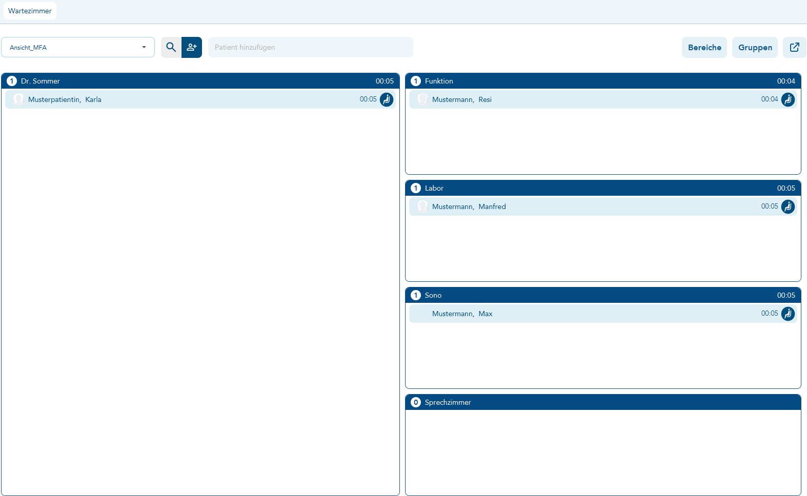Layoutvariante 1 für Wartezimmer