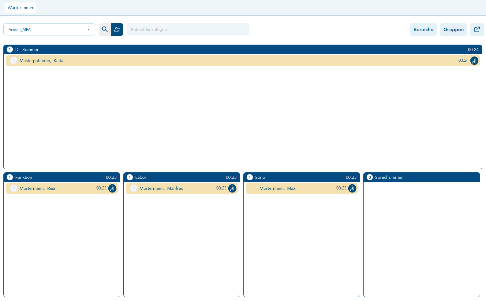 Layoutvariante 2 für Wartezimmer
