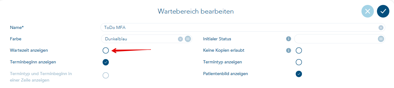 Wartezeit anzeigen, keine Kopien erlaubt