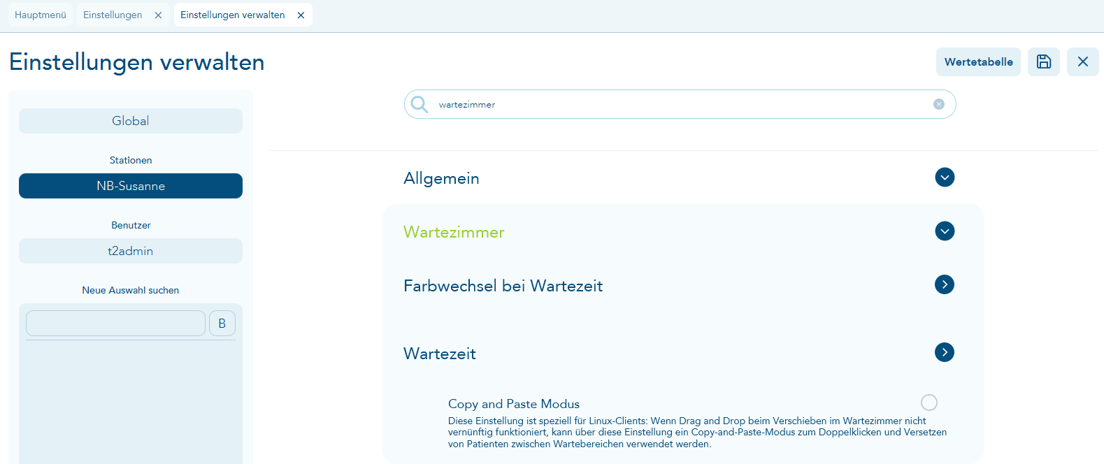 Copy and Paste Modus
