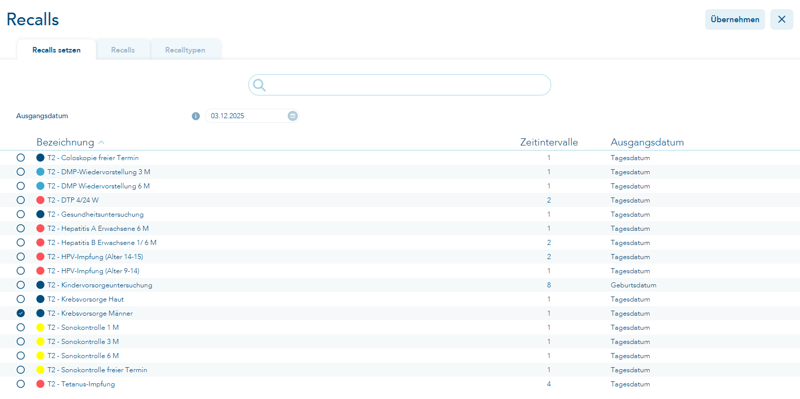 Liste der ausgelieferten Recalls