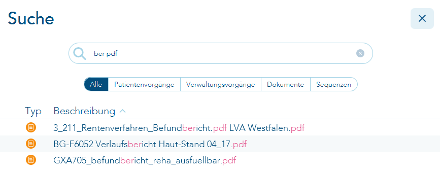 Suche mit Lerrzeichen