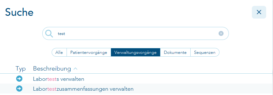 Filter auf Verwaltungsvorgänge