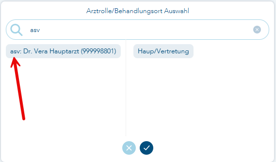 Arztrollenauswahl asv